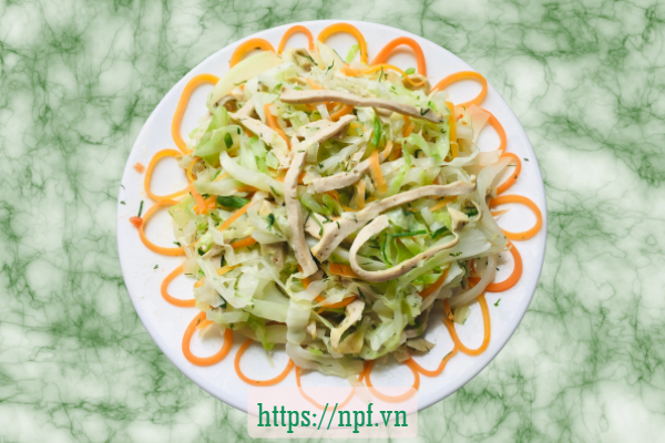 Bắp cải xào giò Bắp cải xào giò