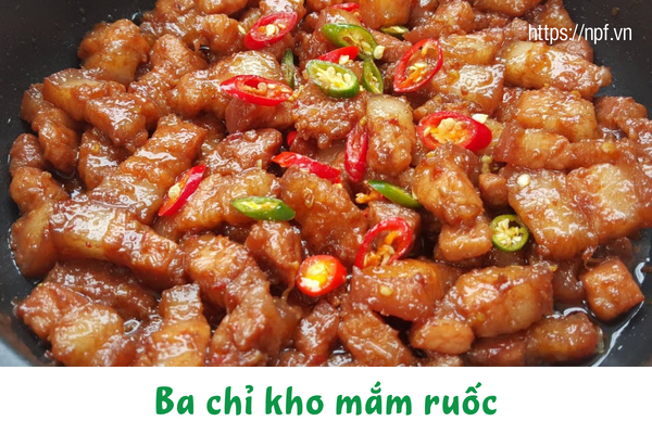 Ba chỉ kho mắm ruốc Ba chỉ kho mắm ruốc