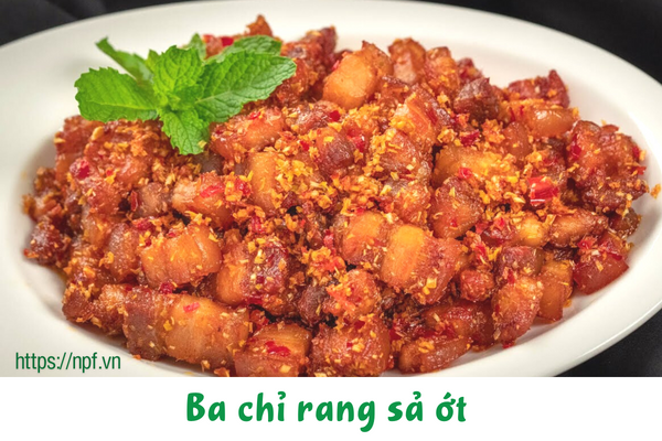 Ba chỉ rang sả ớt Ba chỉ rang sả ớt
