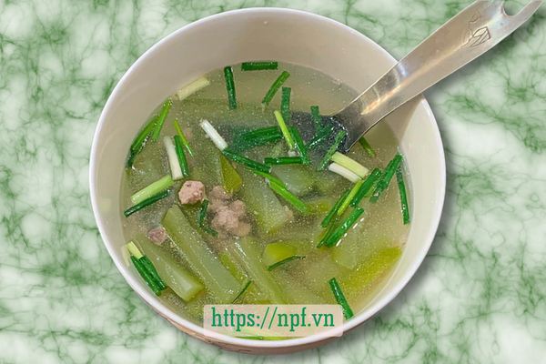 Canh bí thịt băm Canh bí thịt băm