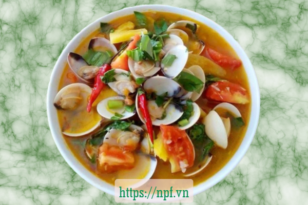 Canh ngao nấu dứa Canh ngao nấu dứa