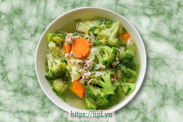 Canh rau quả thịt băm Canh rau quả thịt băm