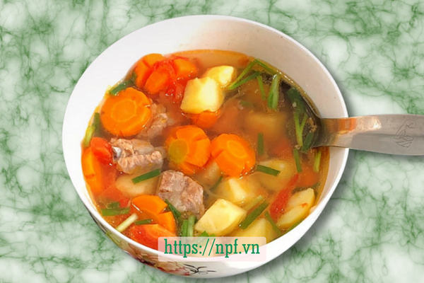 Canh sườn củ quả