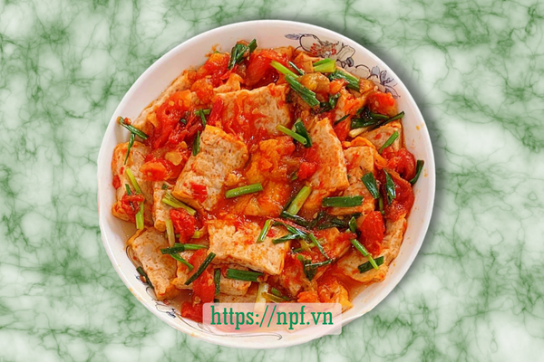Chả mỡ sốt cà chua Chả mỡ sốt cà chua