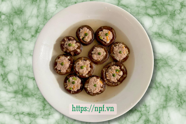 Nấm hương nhồi thịt hấp