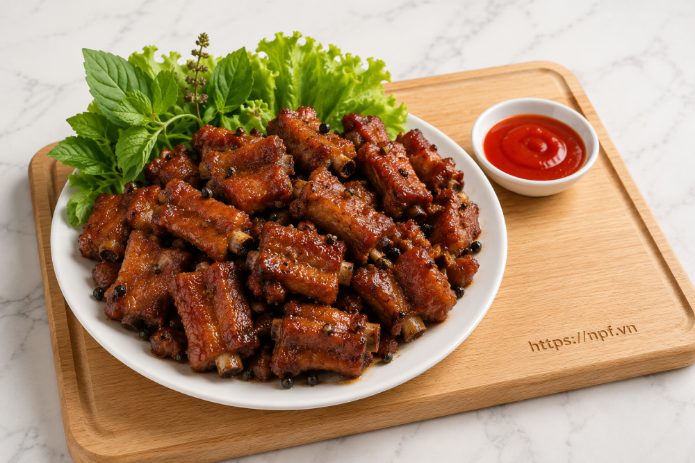 Sườn heo kho tiêu Sườn heo kho tiêu