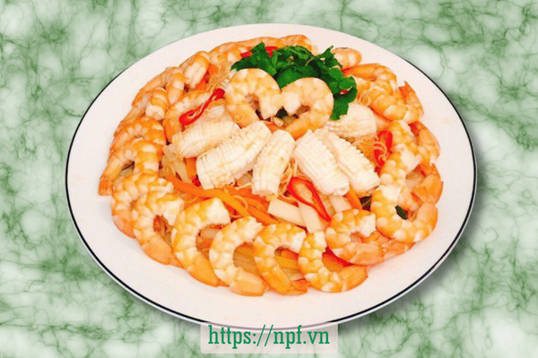 Tôm hấp mực