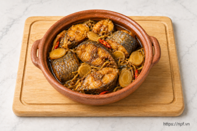 Cá trắm kho riềng
