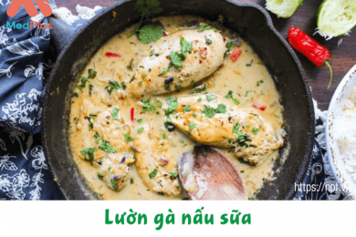 Lườn gà nấu sữa