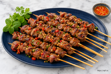 Mề gà nướng tỏi ớt